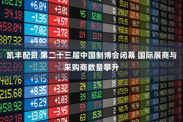 凯丰配资 第二十三届中国制博会闭幕 国际展商与采购商数量攀升